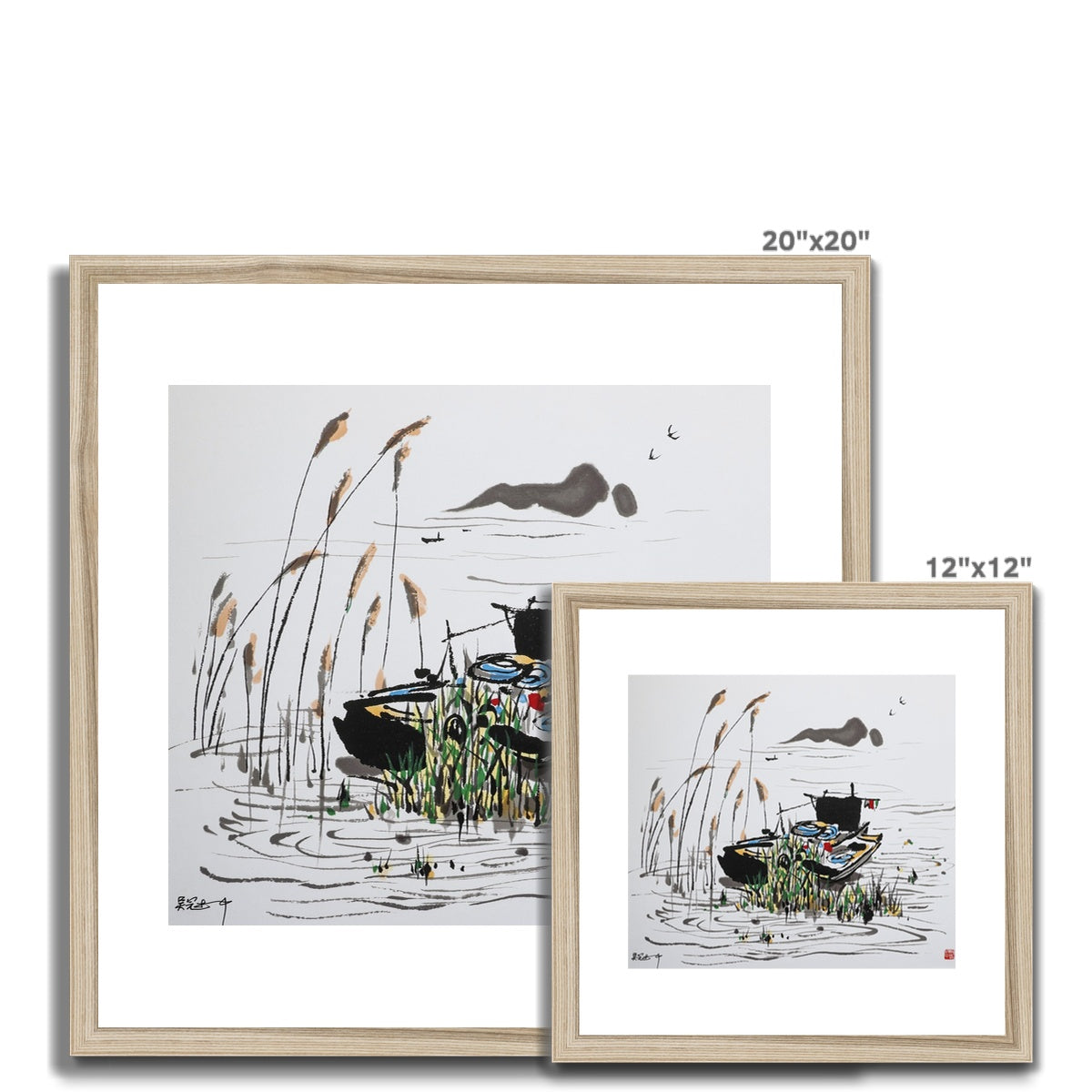 Wu Guanzhong contemporary Chinese art print for sale.