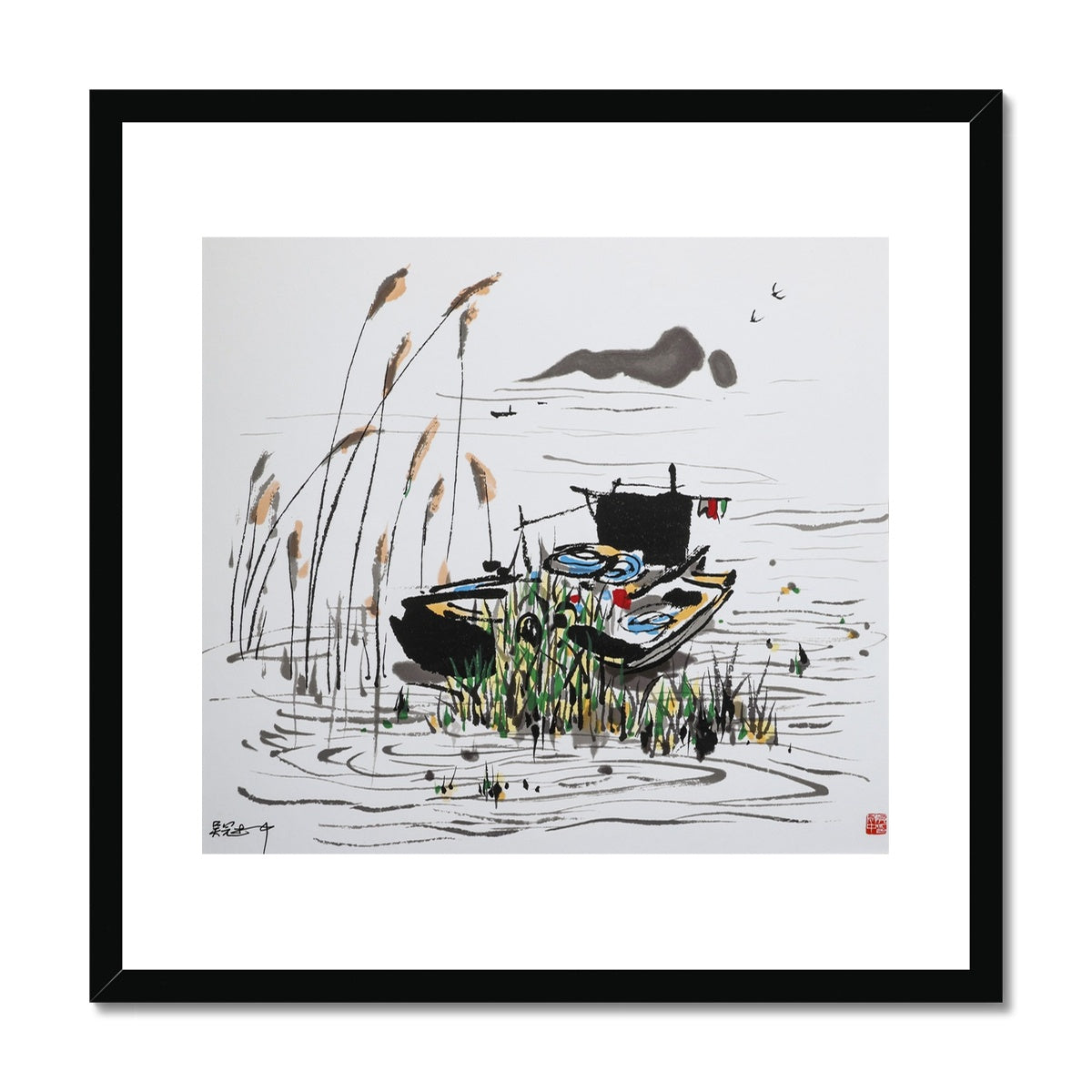 Wu Guanzhong contemporary Chinese art print for sale.