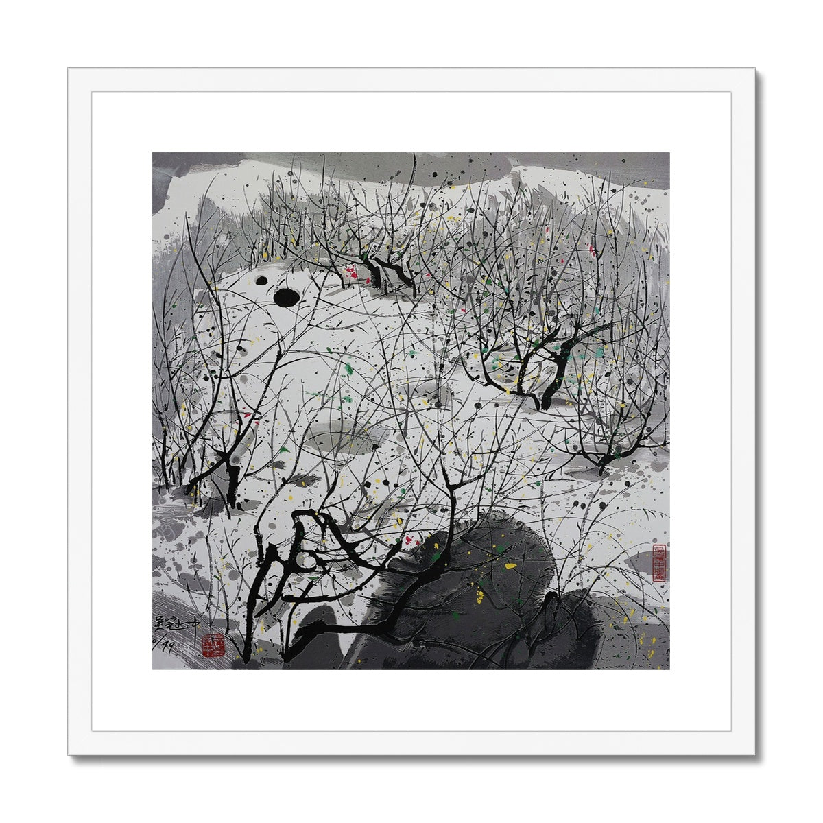 Wu Guanzhong contemporary Chinese art print for sale.