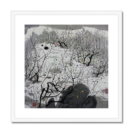 Wu Guanzhong - Forgotten Snow Framed & Mounted Print