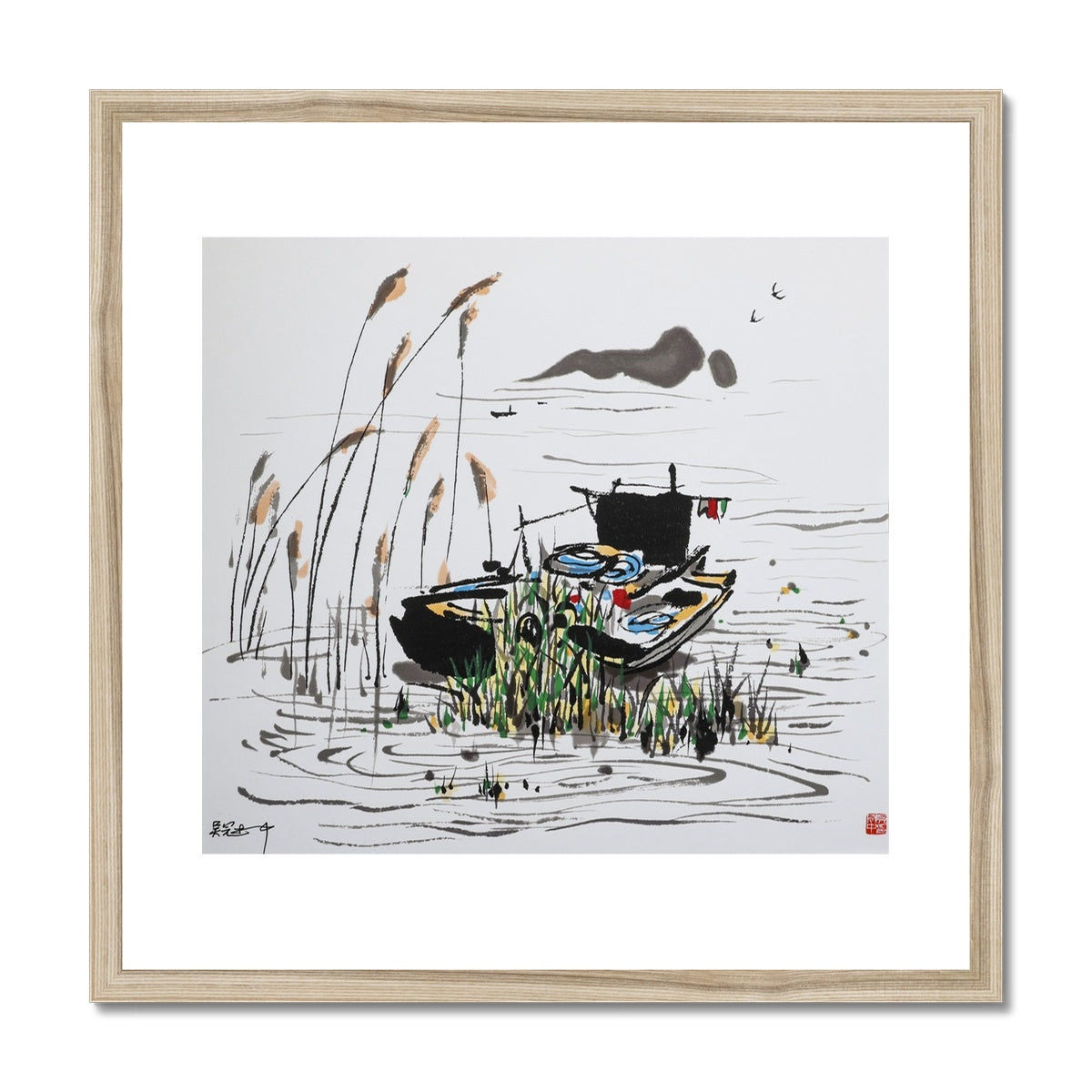 Wu Guanzhong contemporary Chinese art print for sale.