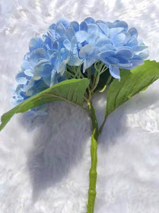 Blue Real Touch Large Hydrangea - Extremely Realistic Luxury Quality Artificial Flower