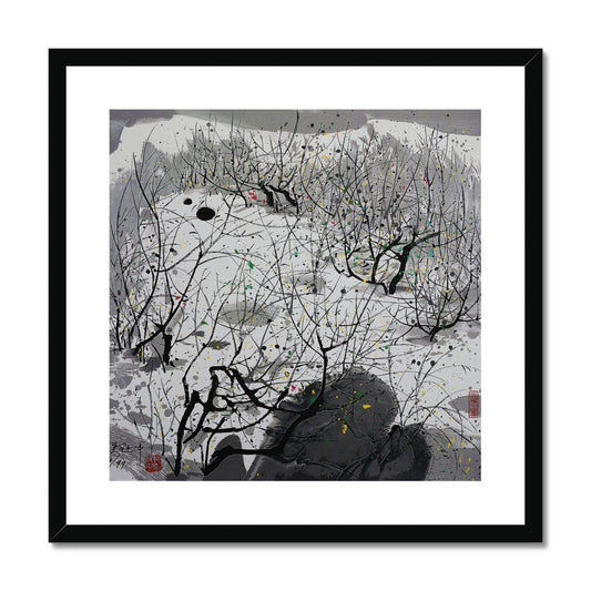 Wu Guanzhong - Forgotten Snow Framed & Mounted Print