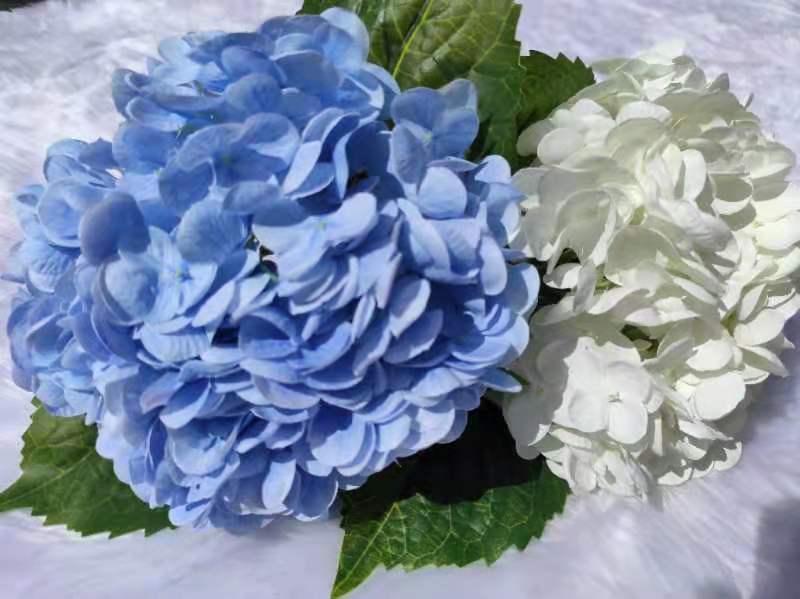 Blue Real Touch Large Hydrangea - Extremely Realistic Luxury Quality Artificial Flower