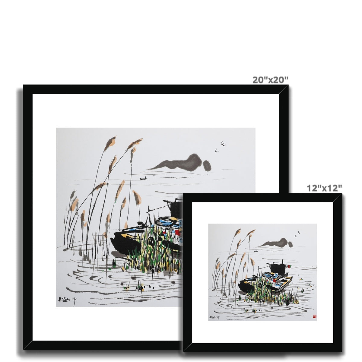 Wu Guanzhong contemporary Chinese art print for sale.