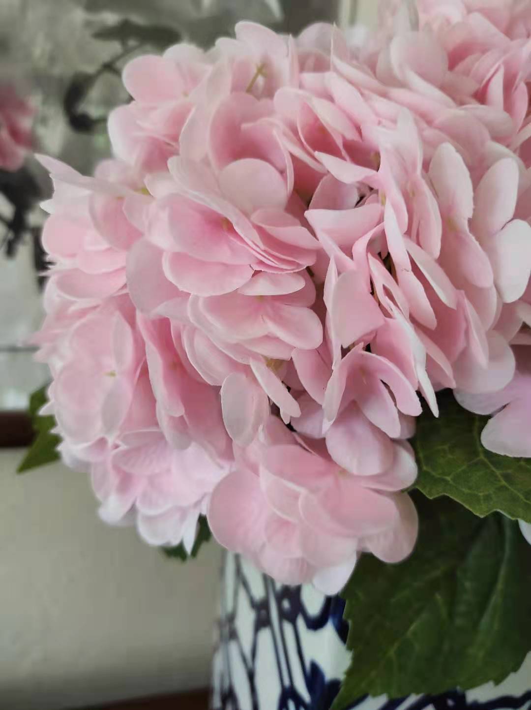 Pink Real Touch Large Hydrangea - Extremely Realistic Luxury Quality Artificial Flower