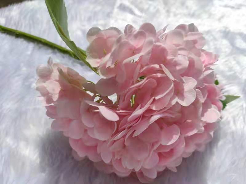 Pink Real Touch Large Hydrangea - Extremely Realistic Luxury Quality Artificial Flower