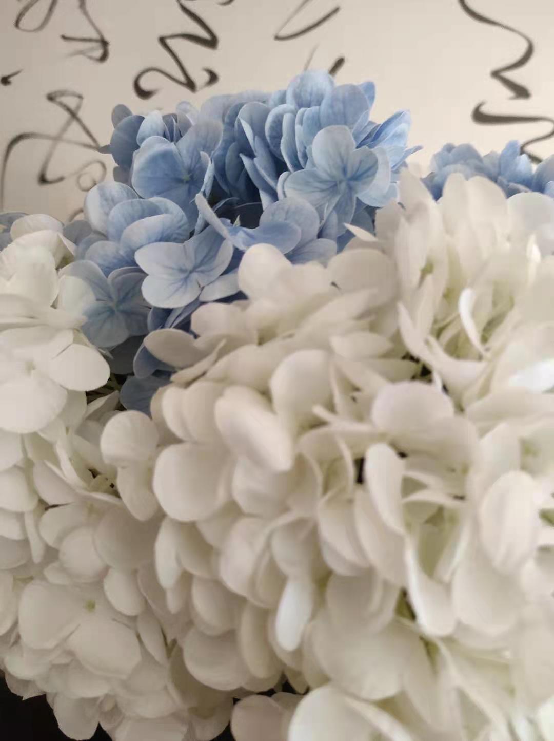 White Real Touch Large Hydrangea - Extremely Realistic Luxury Quality Artificial Flower